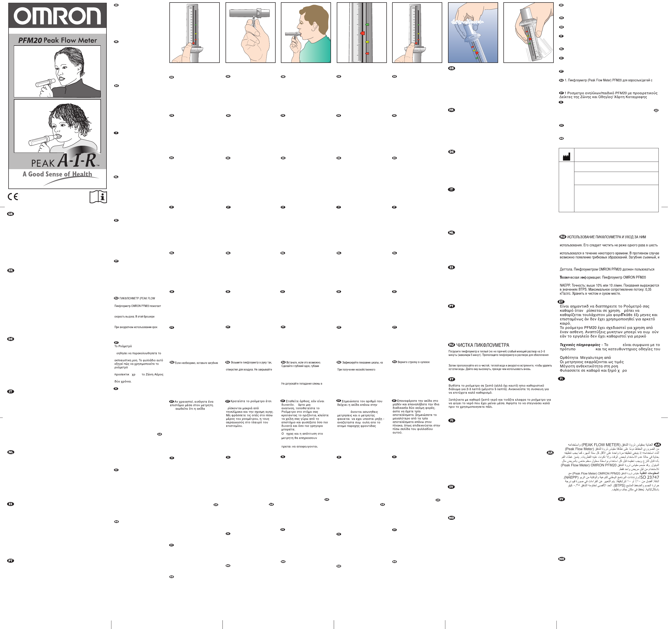 Omron Peak Flow Meter Chart