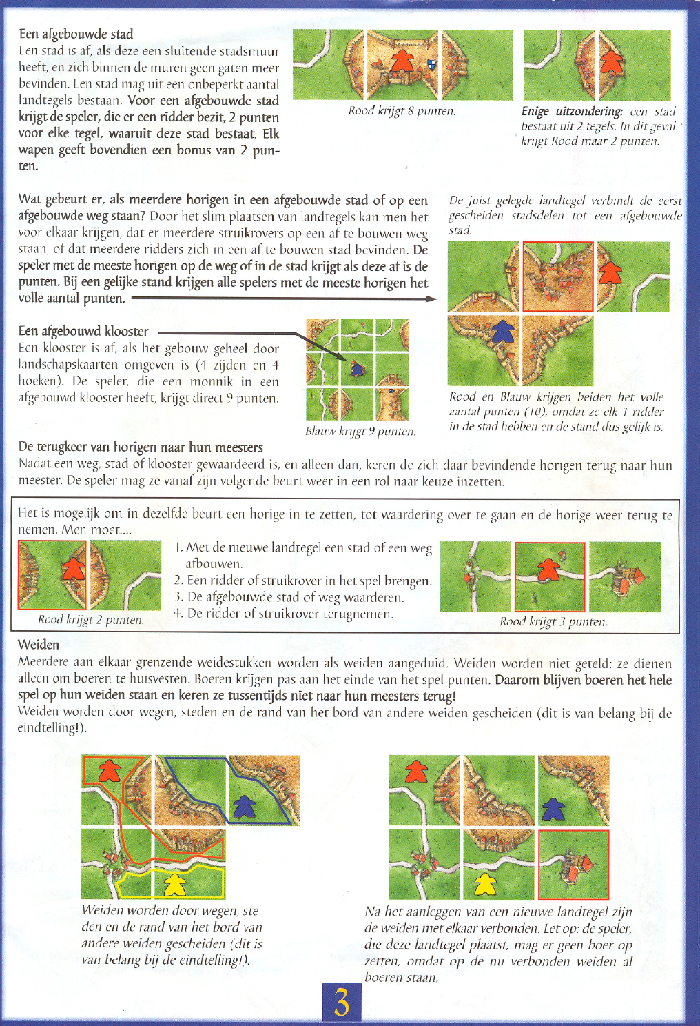 nadering Staat Gearceerd Handleiding 999 games Carcassonne (pagina 3 van 4) (Nederlands)