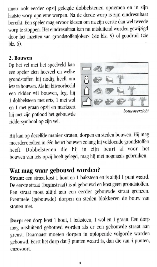banner Springen haak Handleiding 999 games Kolonisten van Catan Het dobbelspel (pagina 4 van 8)  (Nederlands)