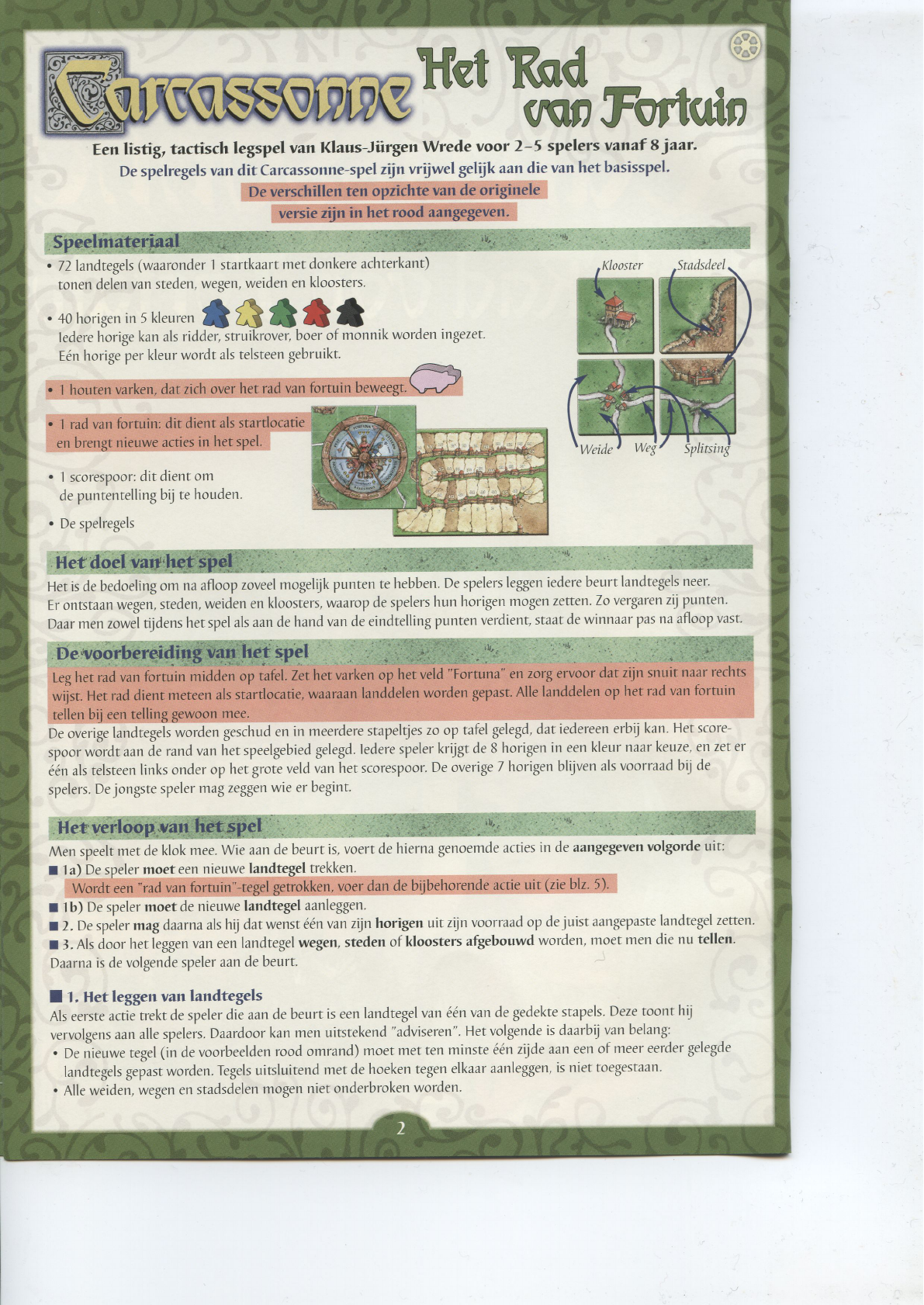 Zonder twijfel Verzoekschrift Er is een trend Handleiding 999 games Carcassonne - Het Rad van Fortuin (pagina 1 van 7)  (Nederlands)