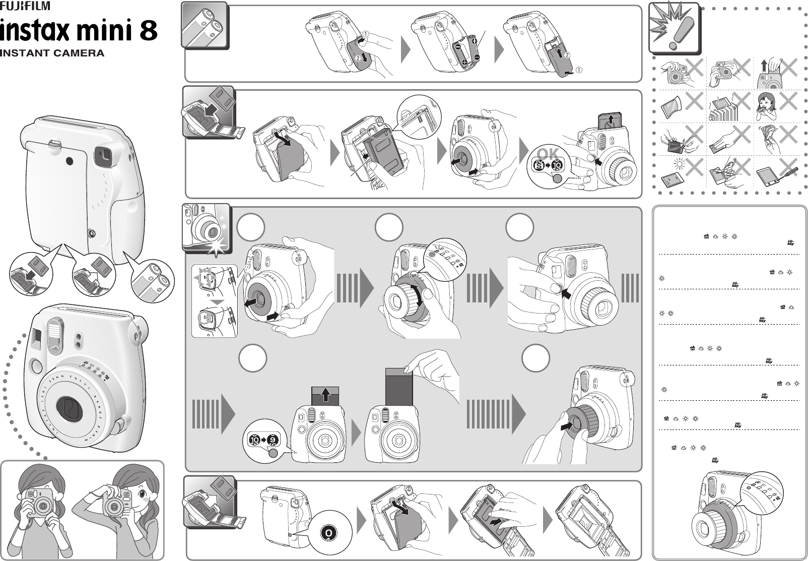 Toevallig kraai Tijdreeksen Handleiding Fujifilm Instax Mini 8 (pagina 1 van 2) (Duits, Engels, Frans,  Spaans)