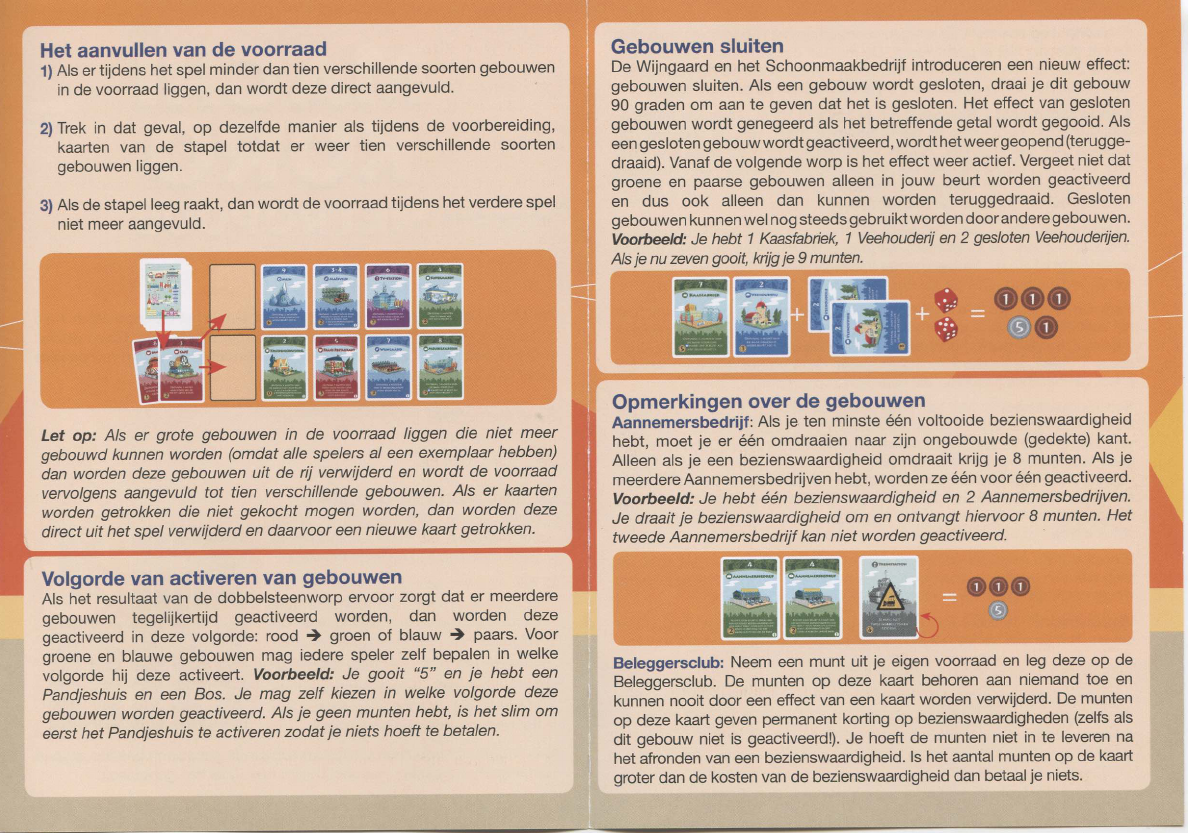 Druppelen Trillen influenza Handleiding White Goblin Games Machi Koro Metropool (pagina 2 van 2)  (Nederlands)
