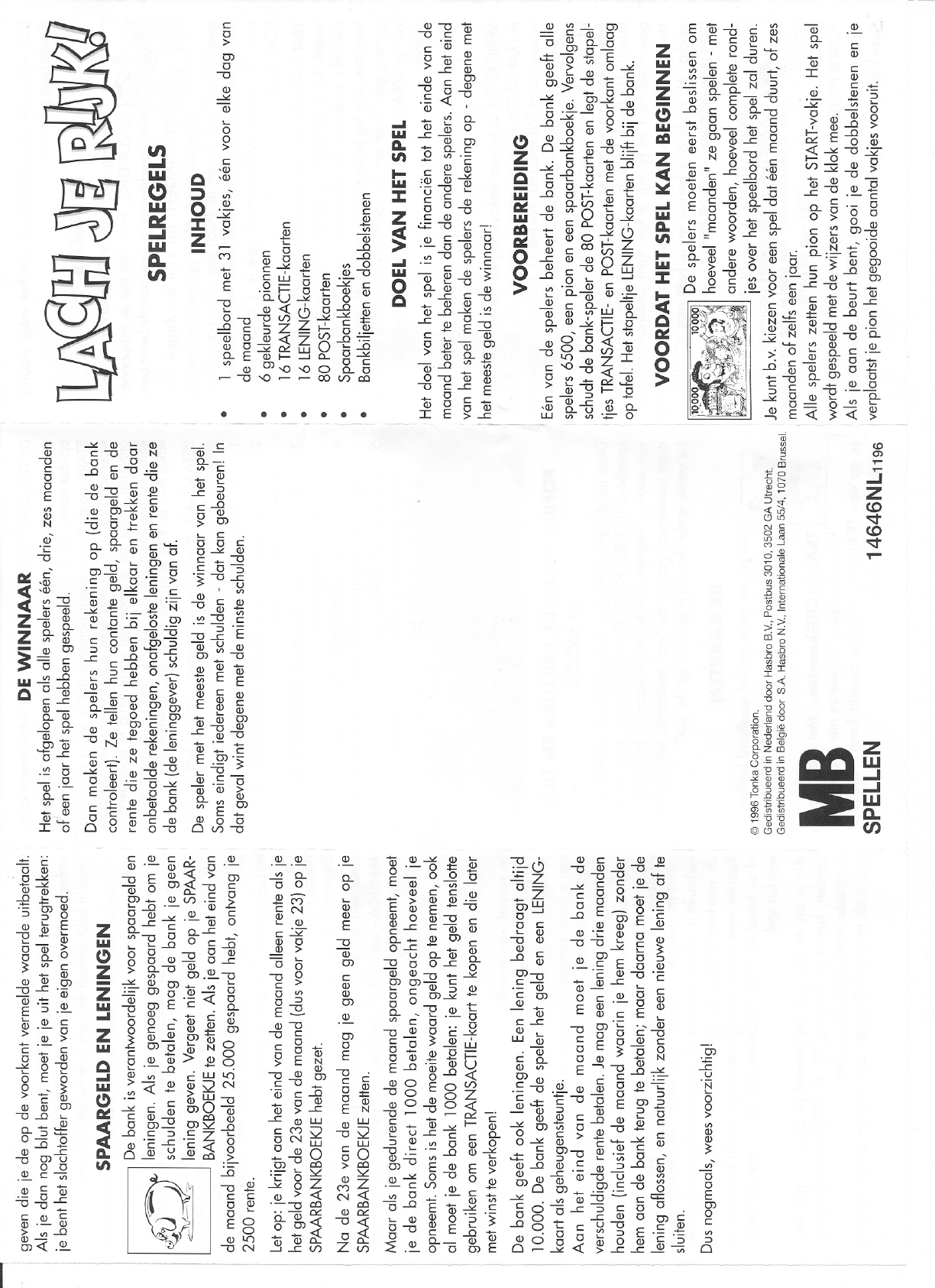 Robijn ophouden pit Handleiding MB Lach je rijk (pagina 1 van 2) (Nederlands)