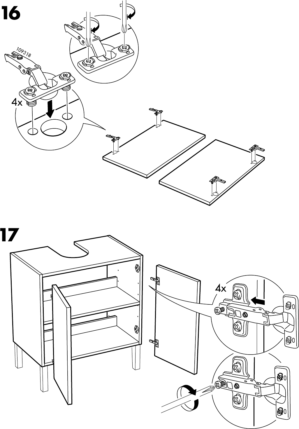Ikea 201.377.14 LILLANGEN Wastafelkast met 2 deuren (pagina 17 van 20) (Alle talen)