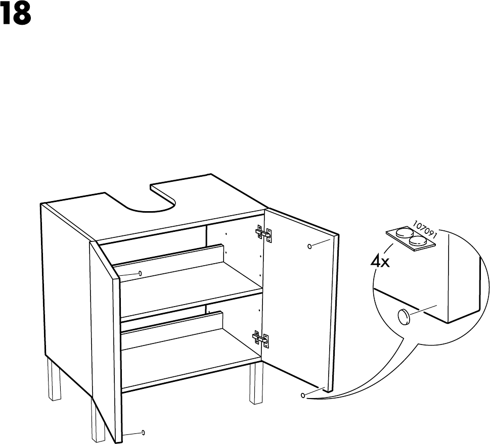Gemaakt van Zeg opzij Forensische geneeskunde Handleiding Ikea 201.377.14 LILLANGEN Wastafelkast met 2 deuren (pagina 18  van 20) (Alle talen)