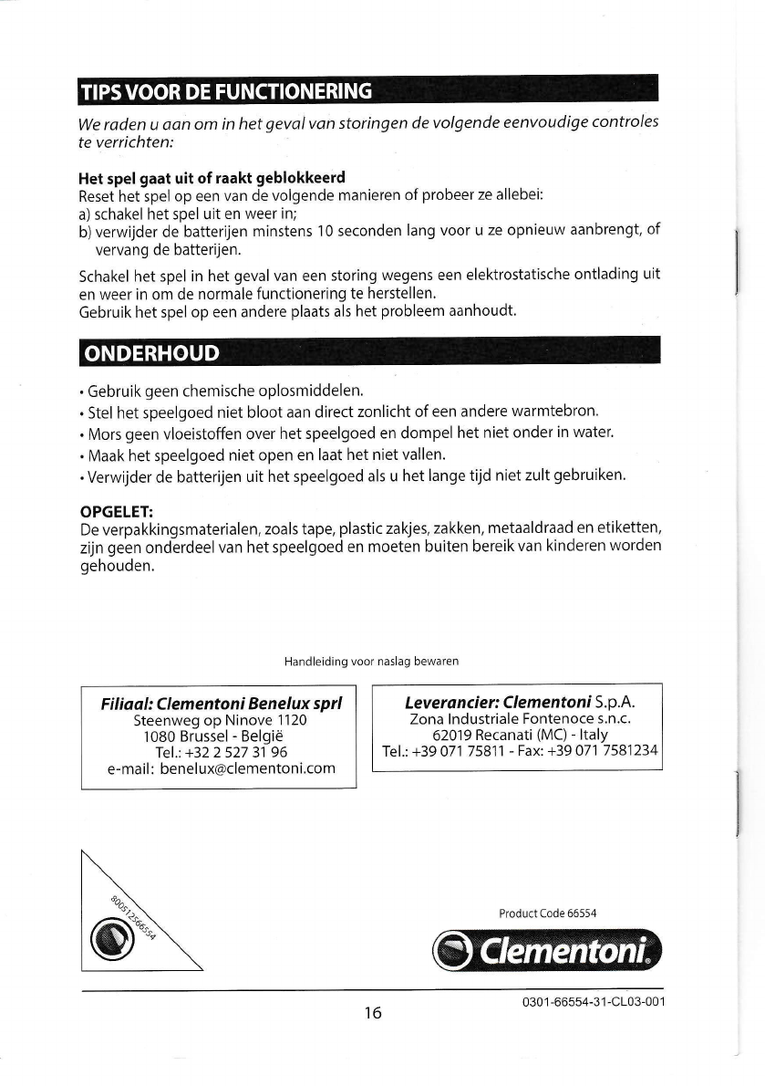 Gestaag nadering Boost Handleiding Clementoni Nijntje Tablet (66554) (pagina 16 van 16)  (Nederlands)