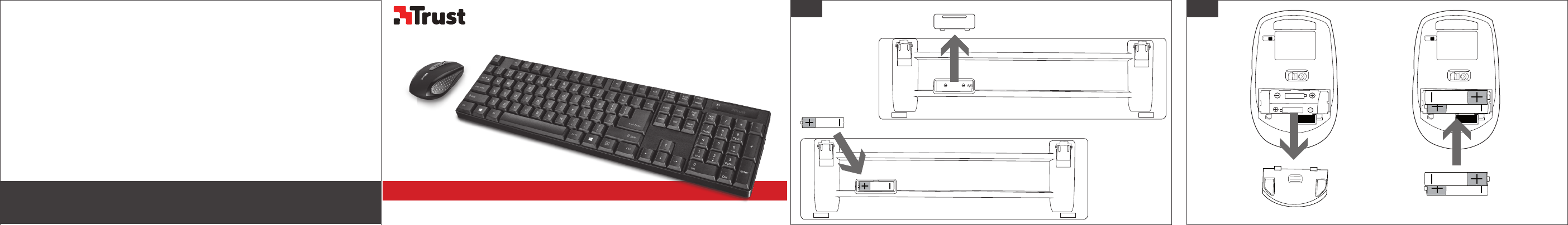 Piket Aankoop Kaal Handleiding Trust 21132 XIMO Wireless Keyboard and Mouse (pagina 1 van 2)  (Alle talen)