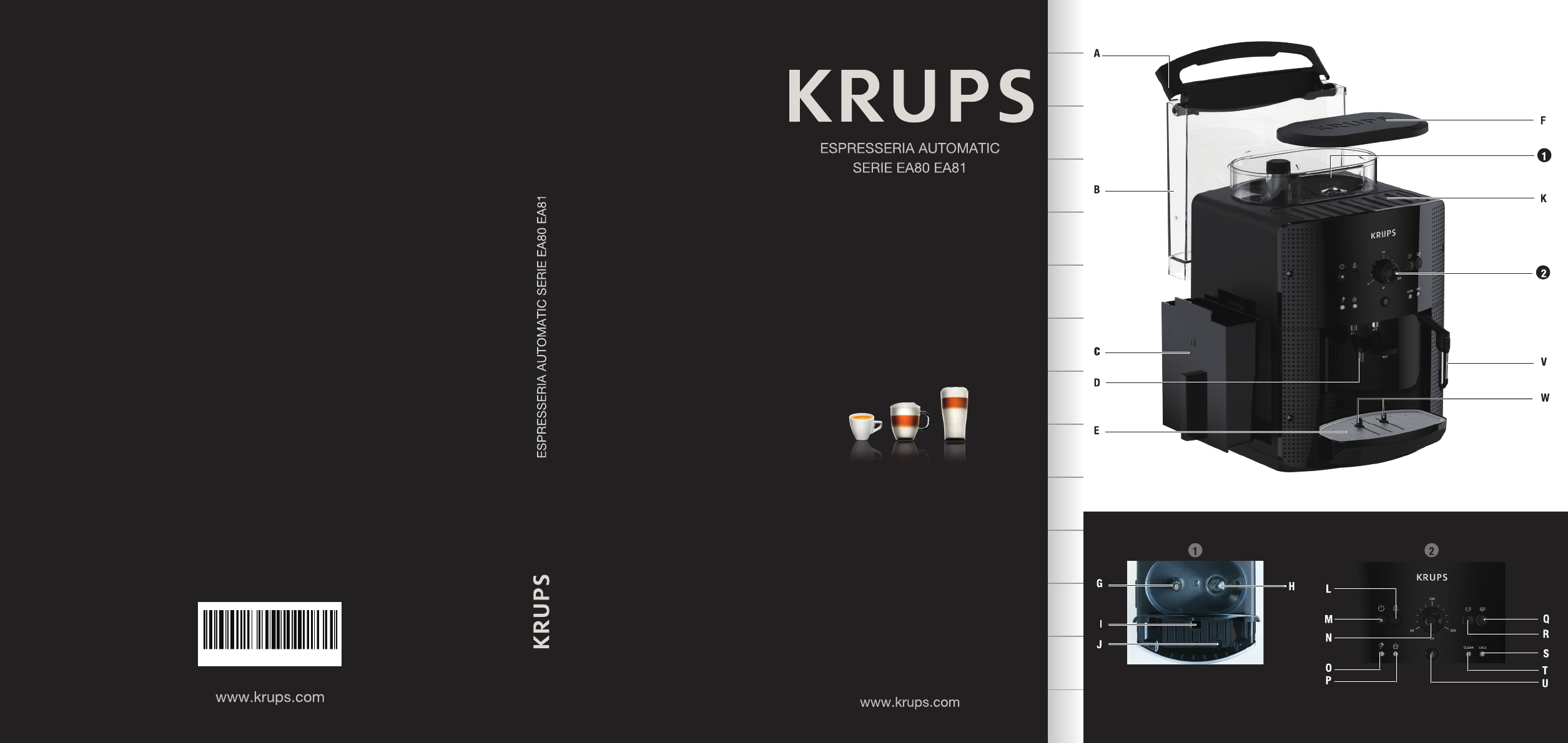 Handleiding Krups EA81 serie - ESPRESSERIA AUTOMATIC (pagina 1 van