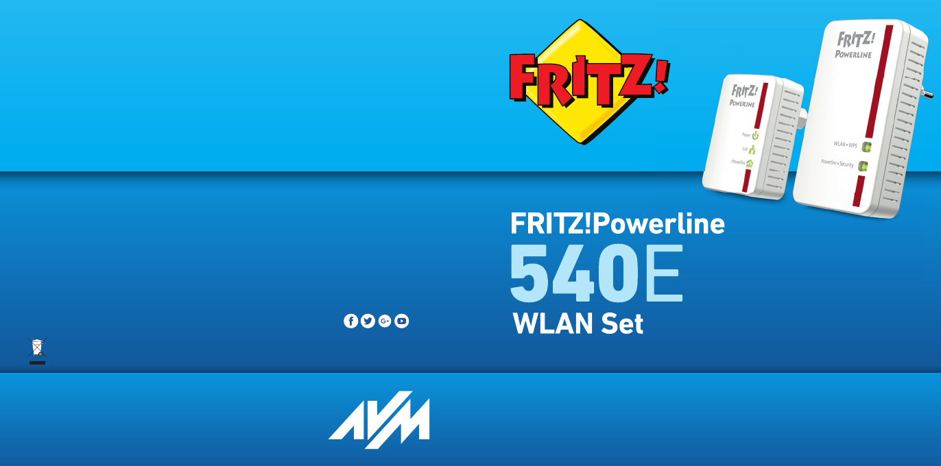 AVM FRITZ!Powerline 540E WLAN Powerline-Adapter-Set
