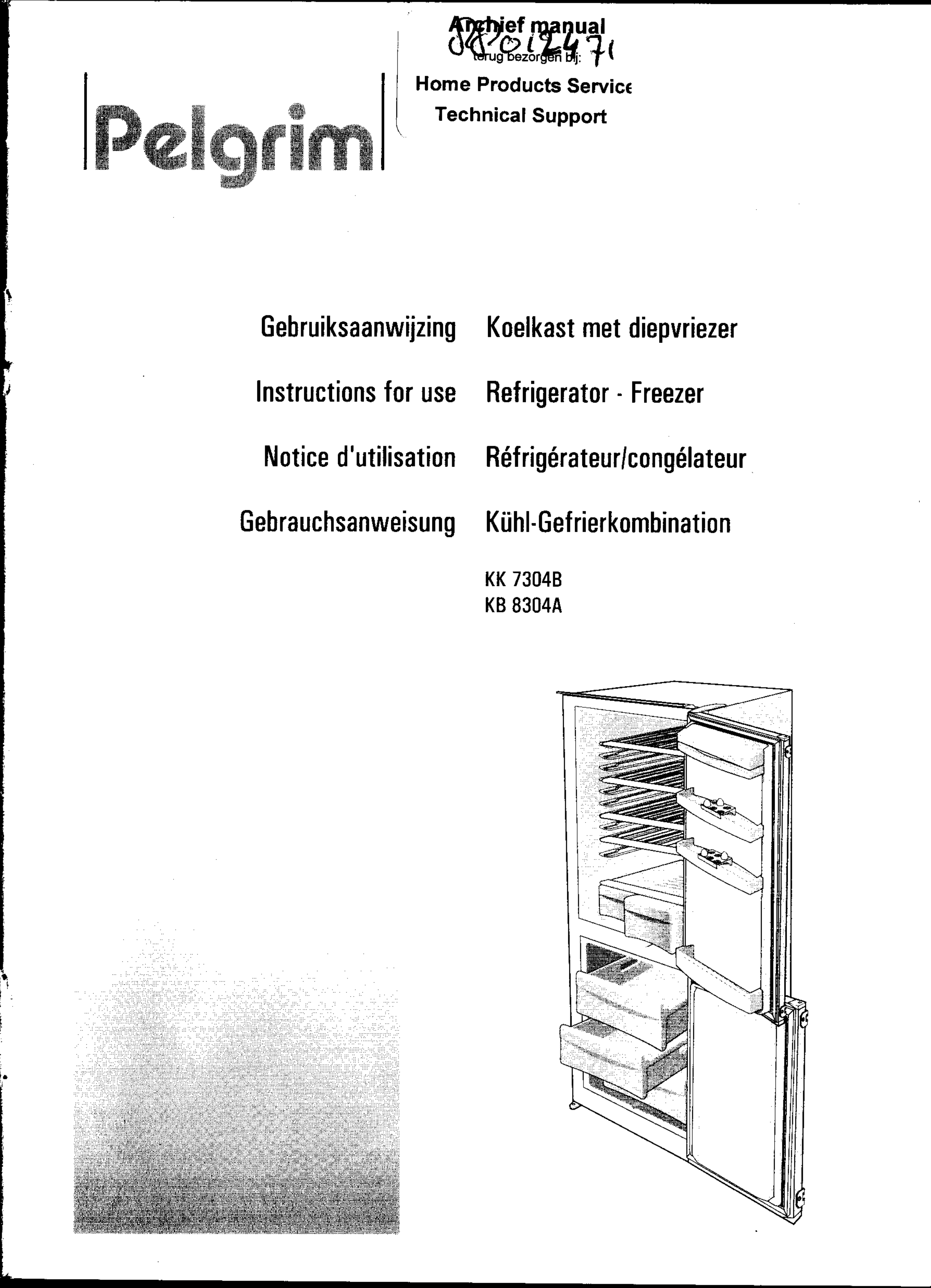 Gelijkenis Slechte factor archief Handleiding Pelgrim kk 7304 b (pagina 1 van 66) (Nederlands, Duits, Engels,  Frans)