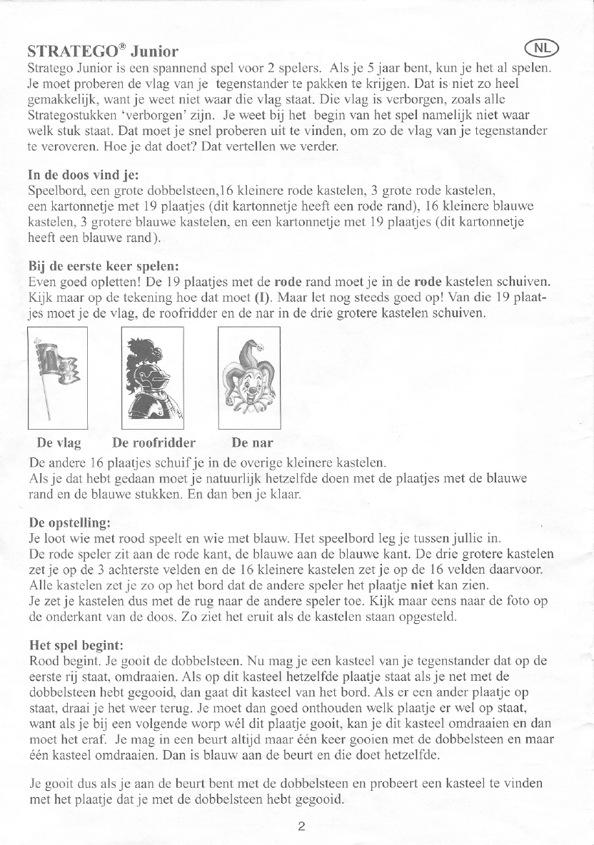 Handleiding Jumbo stratego junior (pagina van (Nederlands)