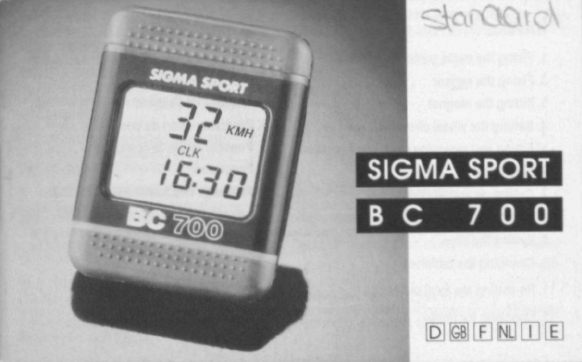 Sigma Sport 700 Инструкция