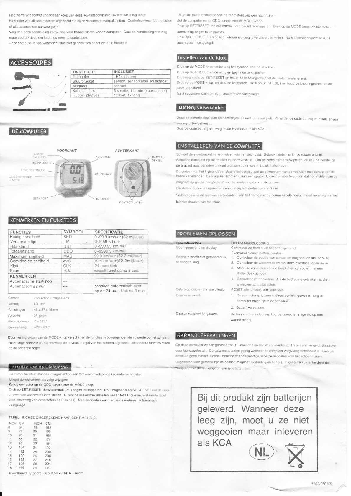 kolf Adverteerder klok Handleiding Action AS 508 (pagina 1 van 1) (Nederlands)