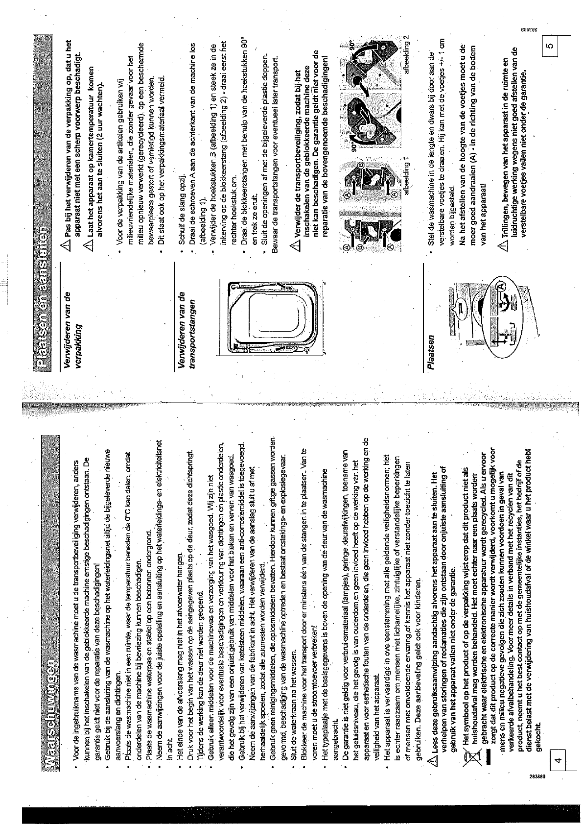 Handleiding Friac wa 1453 d (pagina 3 van 15)