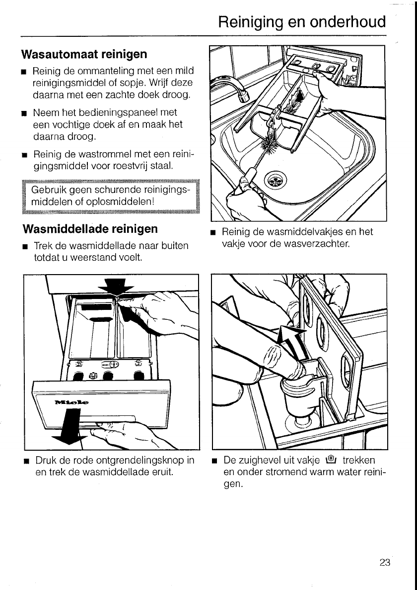 methaan democratische Partij kroon Handleiding Miele W825 Novotronic (pagina 23 van 52) (Nederlands)