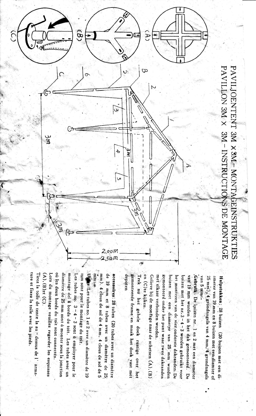 straf gemeenschap inschakelen Handleiding Paviljoentent paviljoentent (pagina 1 van 1) (Nederlands, Frans)