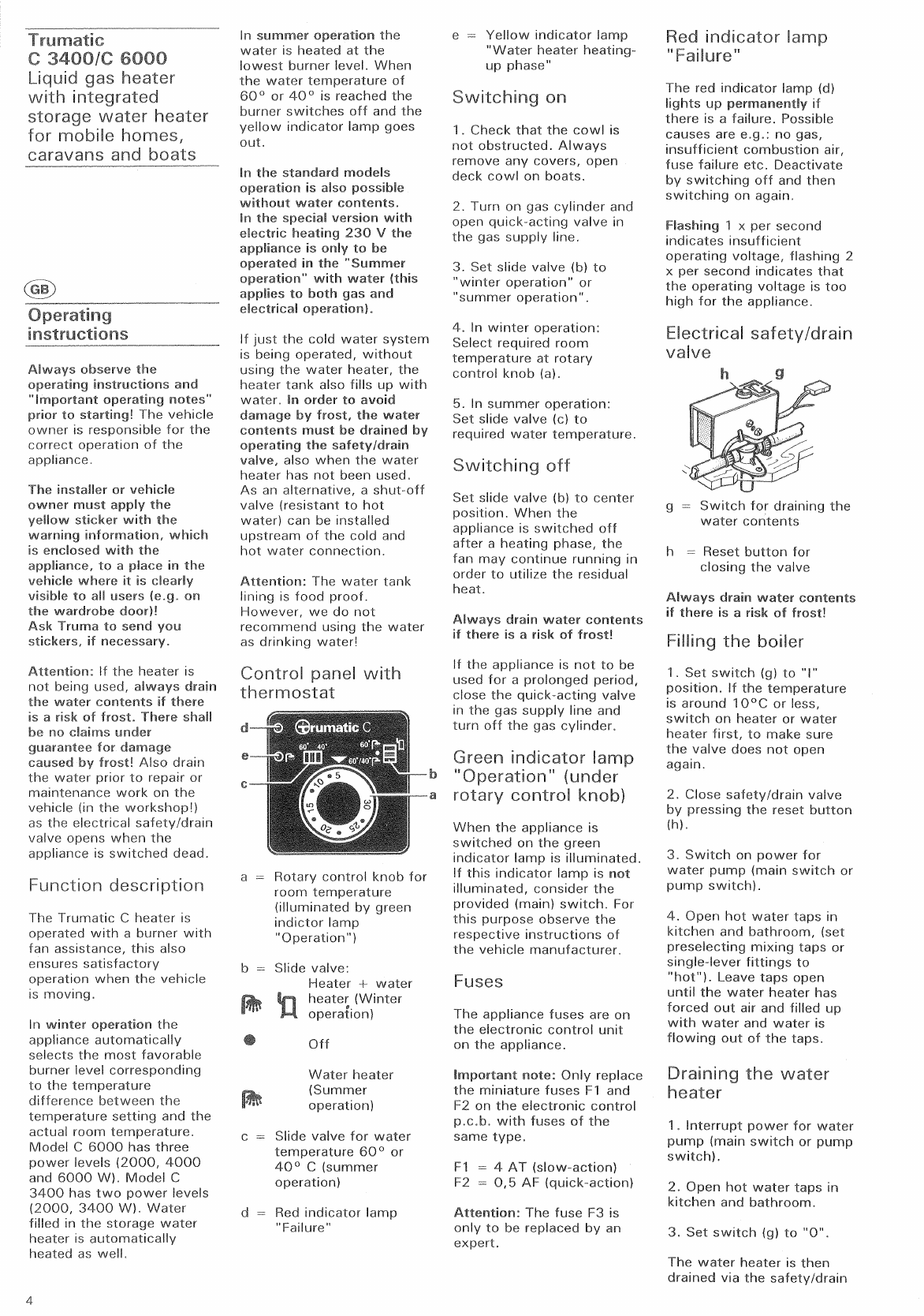 Politiek Feest Slaapkamer Handleiding Trumatic C 3400 (pagina 4 van 8) (English)