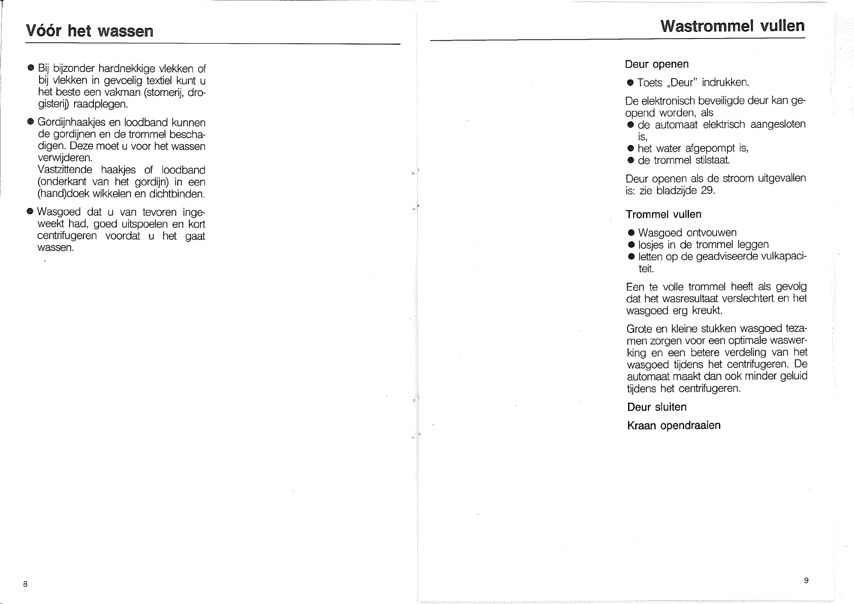 Handleiding Miele Hydromatic W 697 (Pagina 6 Van 27) (Nederlands)
