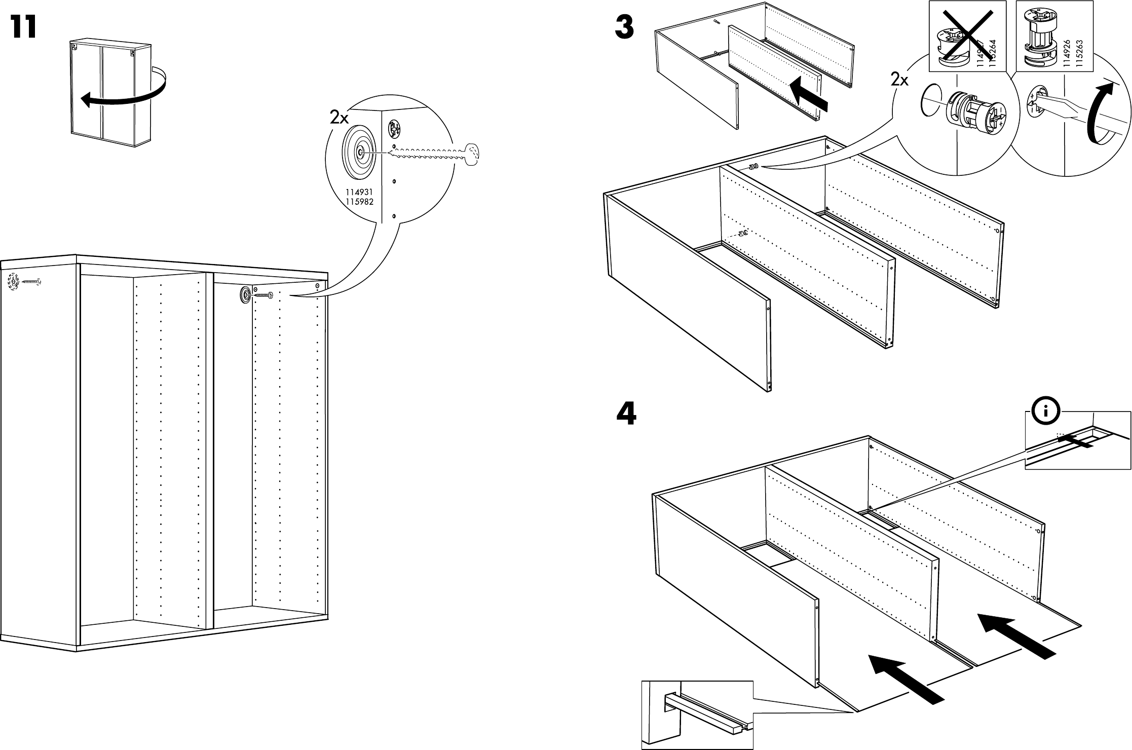 Handleiding Ikea Besta Kast (pagina 7 van 10) (Nederlands, Duits, Engels, Frans, Italiaans, Spaans, Pools, Deens, Zweeds, Noors, Fins)