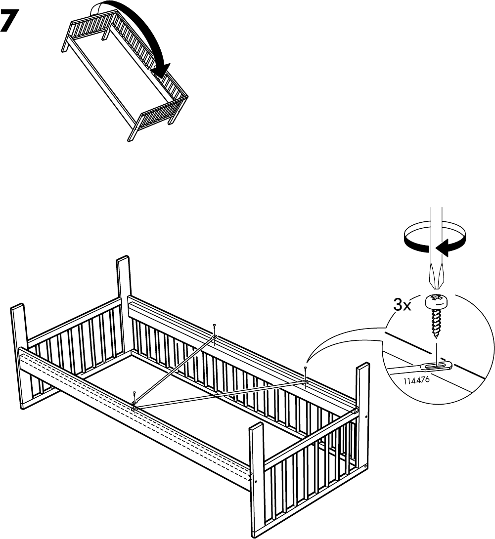 koppel Moederland Vervolg Handleiding Ikea Gulliver kinderbed 160x70 (pagina 11 van 12) (Nederlands,  Deutsch, English, Français, Italiano, Português, Espanol, Polski, Türkiye,  Dansk, Svenska, Norsk, Suomi)