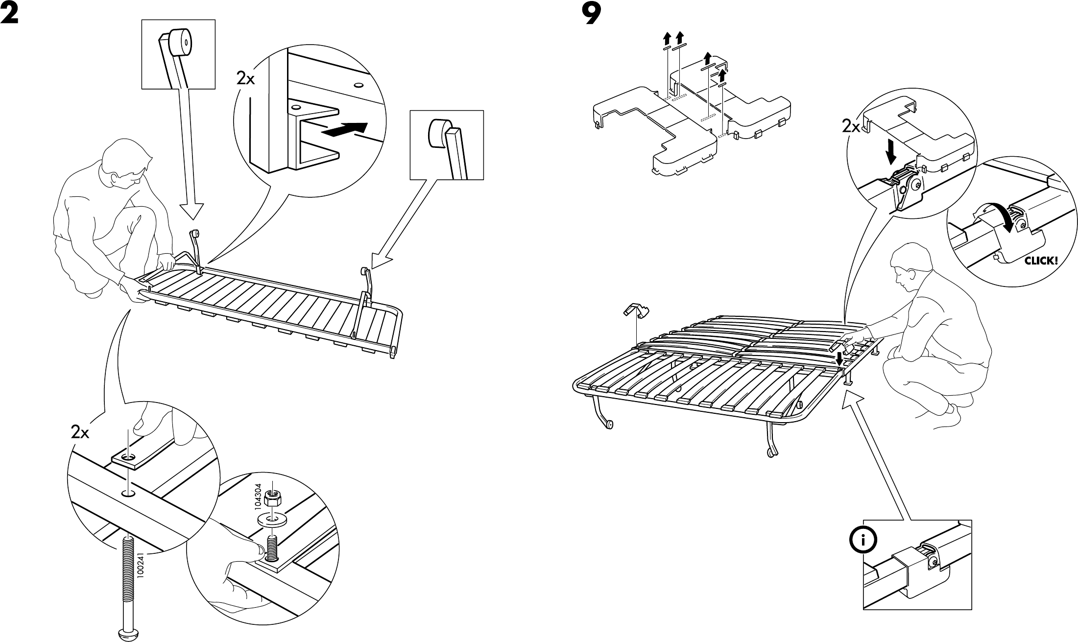 Handleiding Ikea Lycksele onderstel (pagina 6 van 6) (Nederlands, Duits, Engels, Italiaans, Portugees, Spaans, Deens, Zweeds, Noors, Fins)