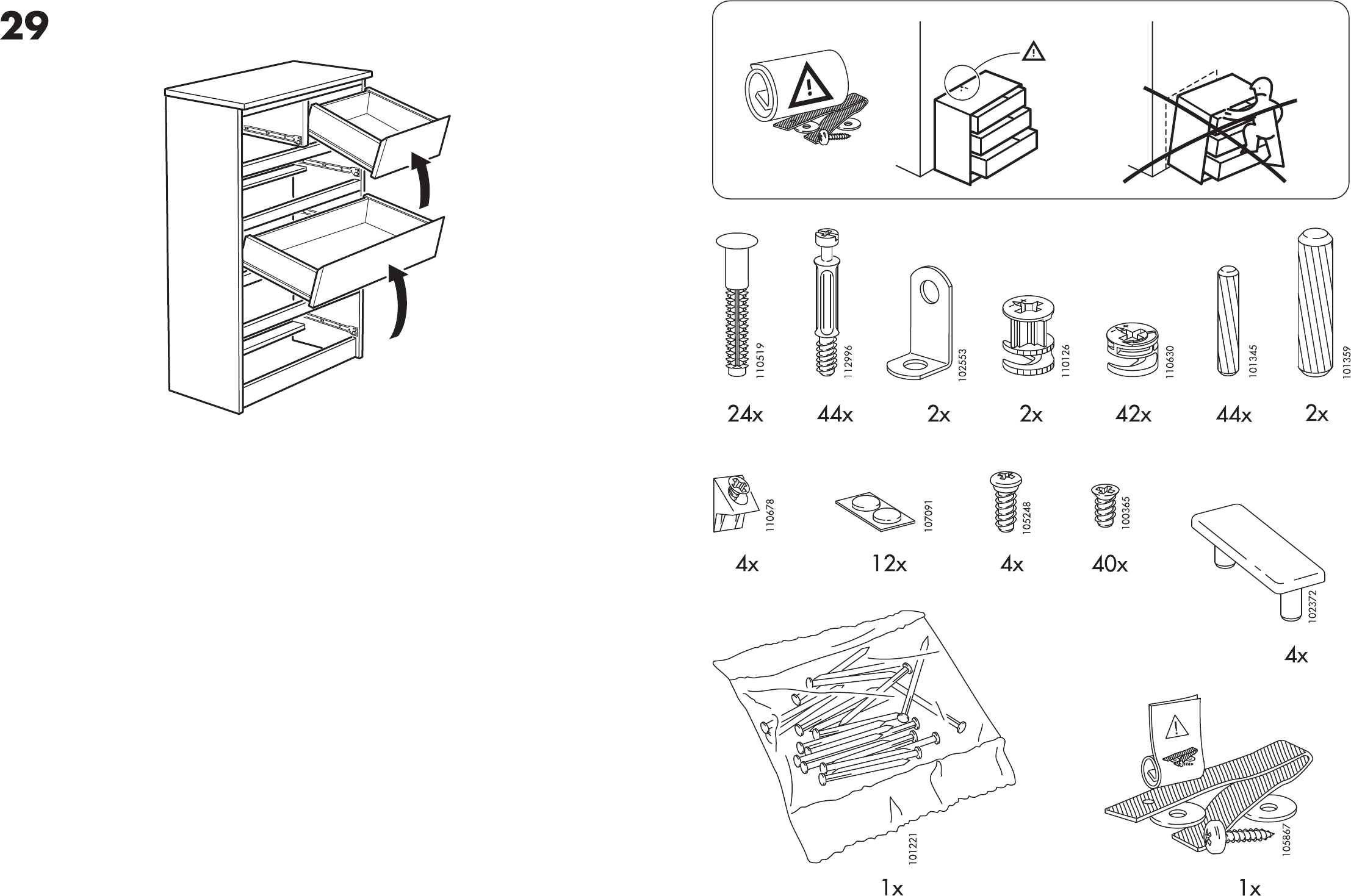 vat Ga trouwen voordeel Handleiding Ikea malm ladekast 6 (pagina 4 van 10) (Nederlands, Duits,  Engels, Frans, Italiaans, Portugees, Spaans, Pools, Deens, Zweeds, Noors,  Fins)