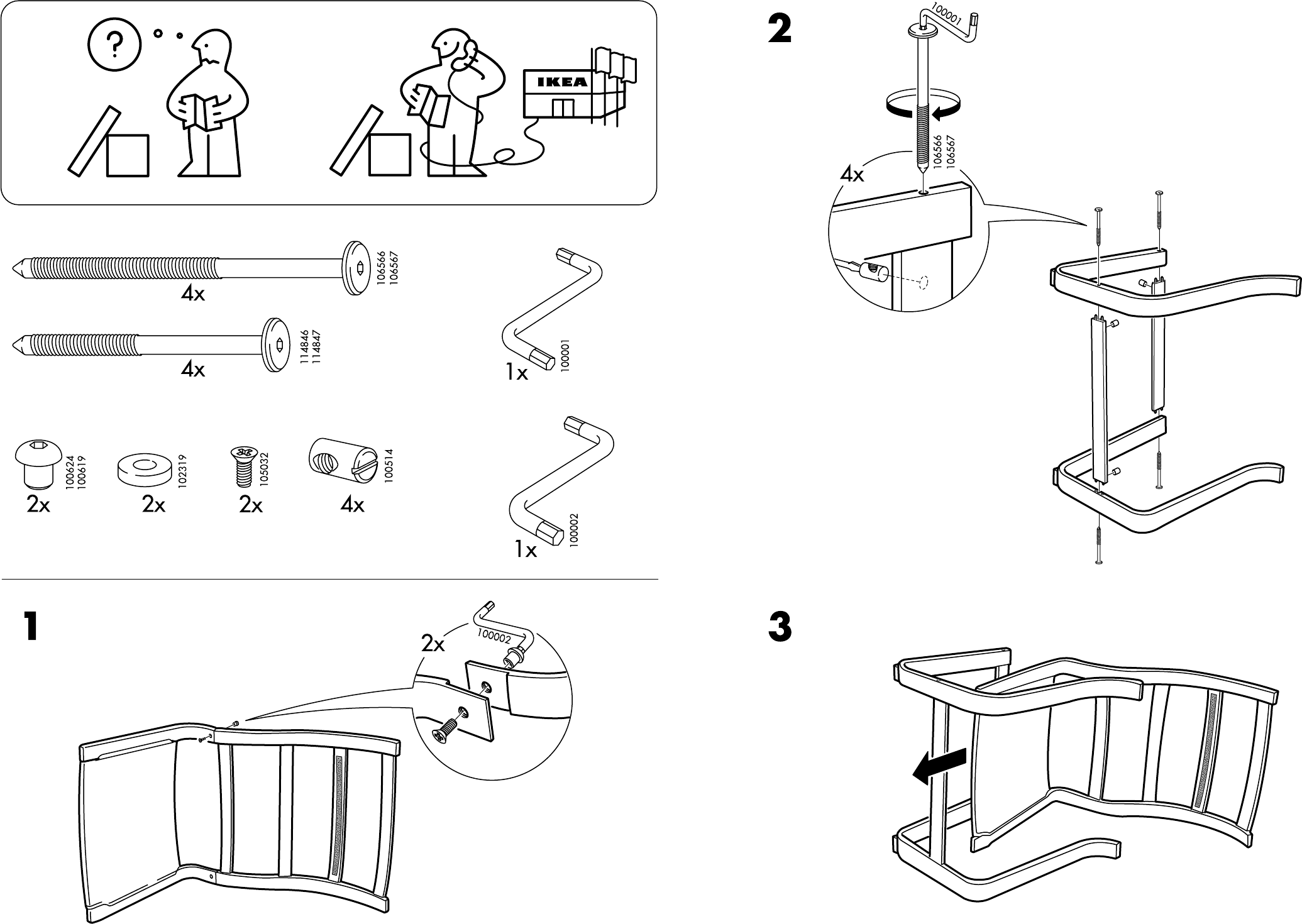 Conform afbetalen Bloody Handleiding Ikea Poang onderstel stoel (pagina 2 van 2) (Nederlands, Duits,  Engels, Frans, Italiaans, Portugees, Spaans, Pools, Deens, Zweeds, Noors,  Fins)