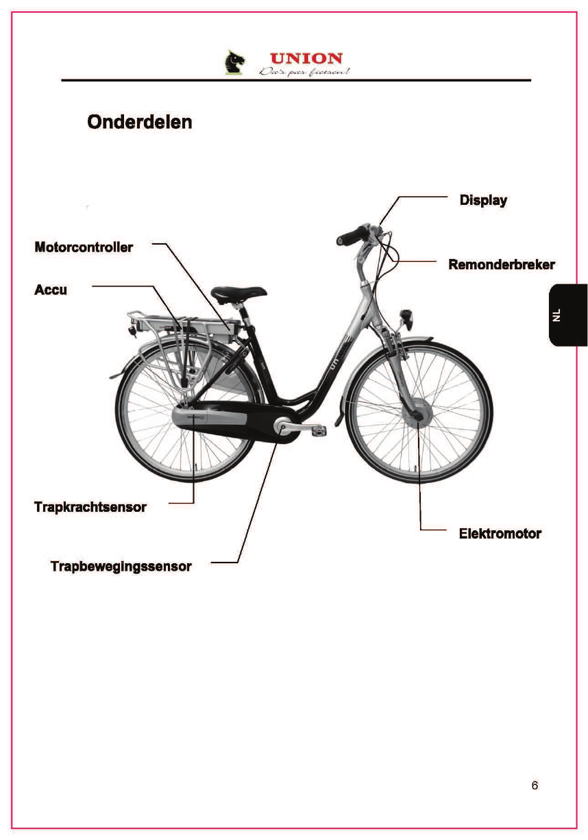 enkel Dierbare kleding Handleiding union E-bike (pagina 9 van 22) (Nederlands)
