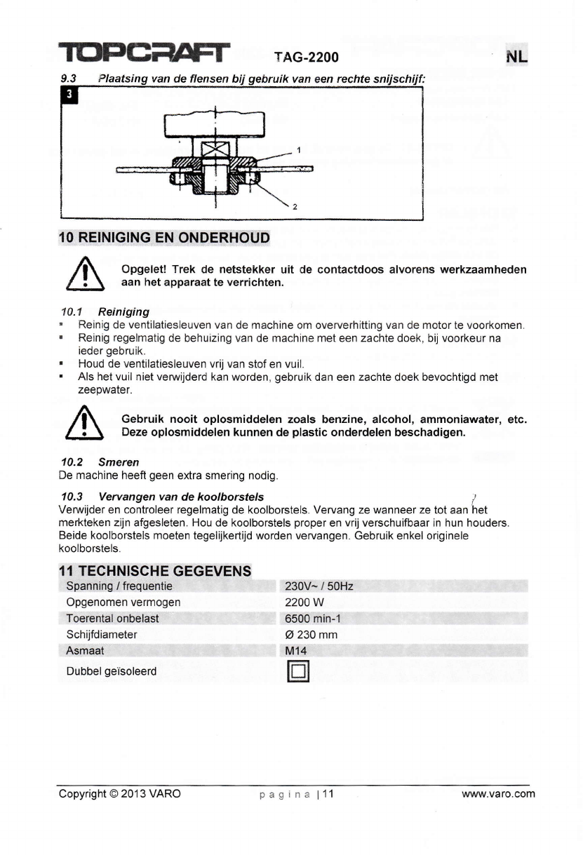 Orthodox specificeren Acrobatiek Handleiding Topcraft Haakse slijper (pagina 15 van 20) (Nederlands)
