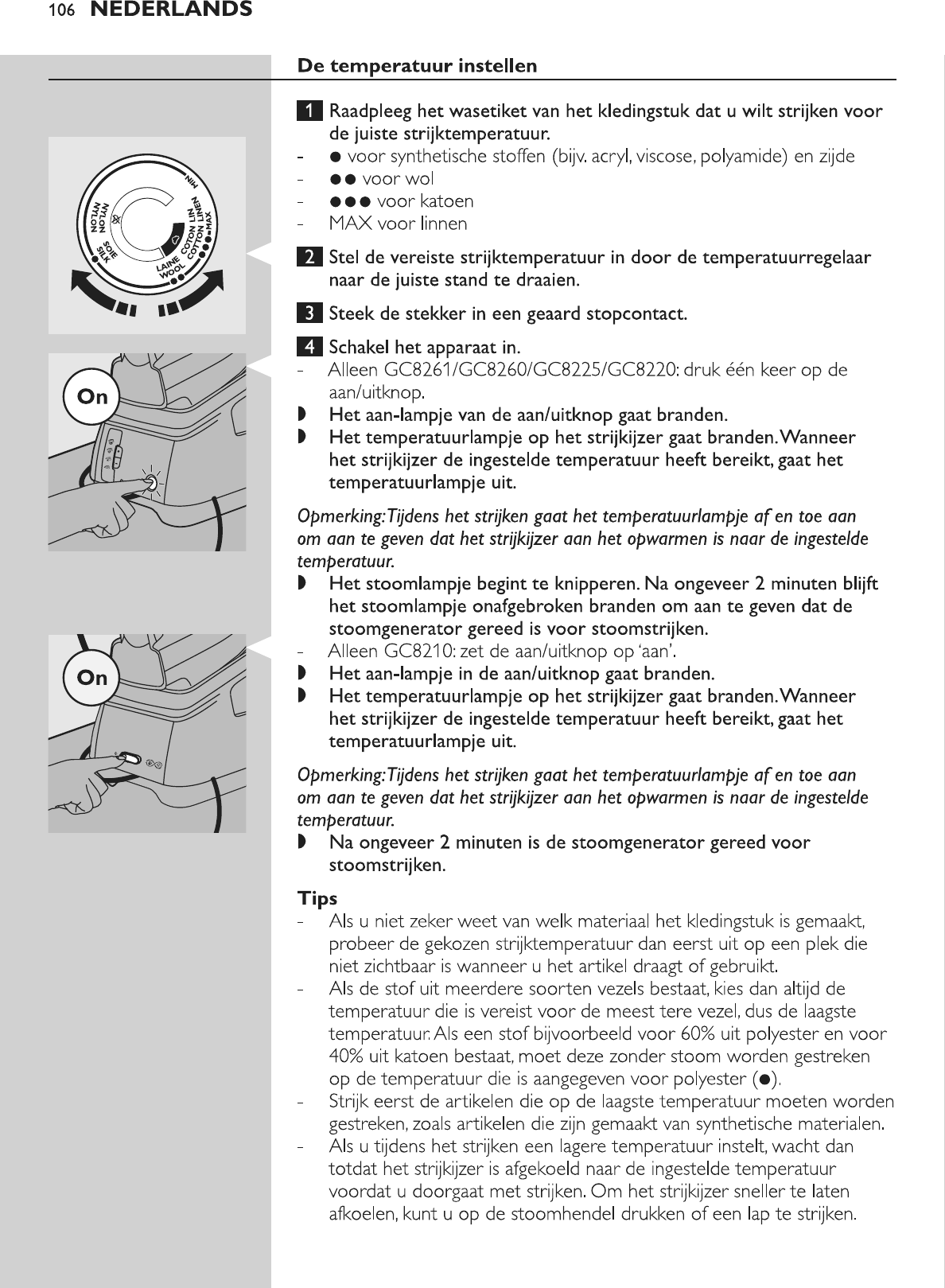 Mondwater Makkelijk in de omgang Koppeling Handleiding Philips GC 8220 (pagina 9 van 15) (Nederlands)