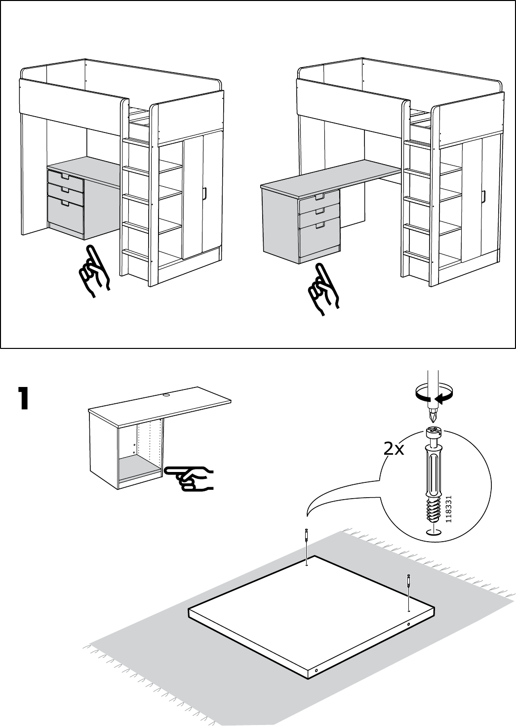 Sui Maan oppervlakte het beleid Handleiding Ikea STUVA hoogslaper (pagina 4 van 20) (Alle talen)