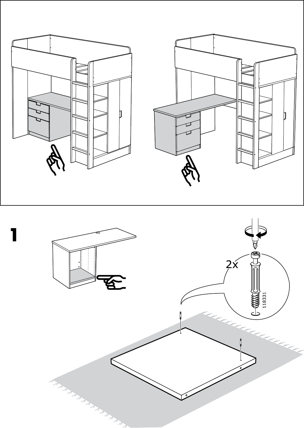 zwaartekracht Luchten zwaartekracht Handleiding Ikea STUVA hoogslaper (pagina 4 van 20) (Alle talen)