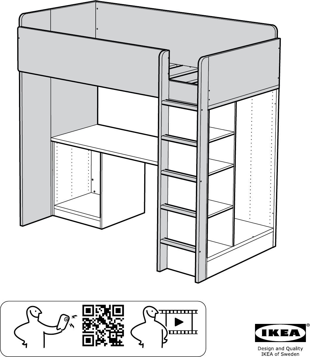 Uitgelezene Handleiding Ikea STUVA Hoogslapercombi (pagina 1 van 28) (Alle talen) VM-96
