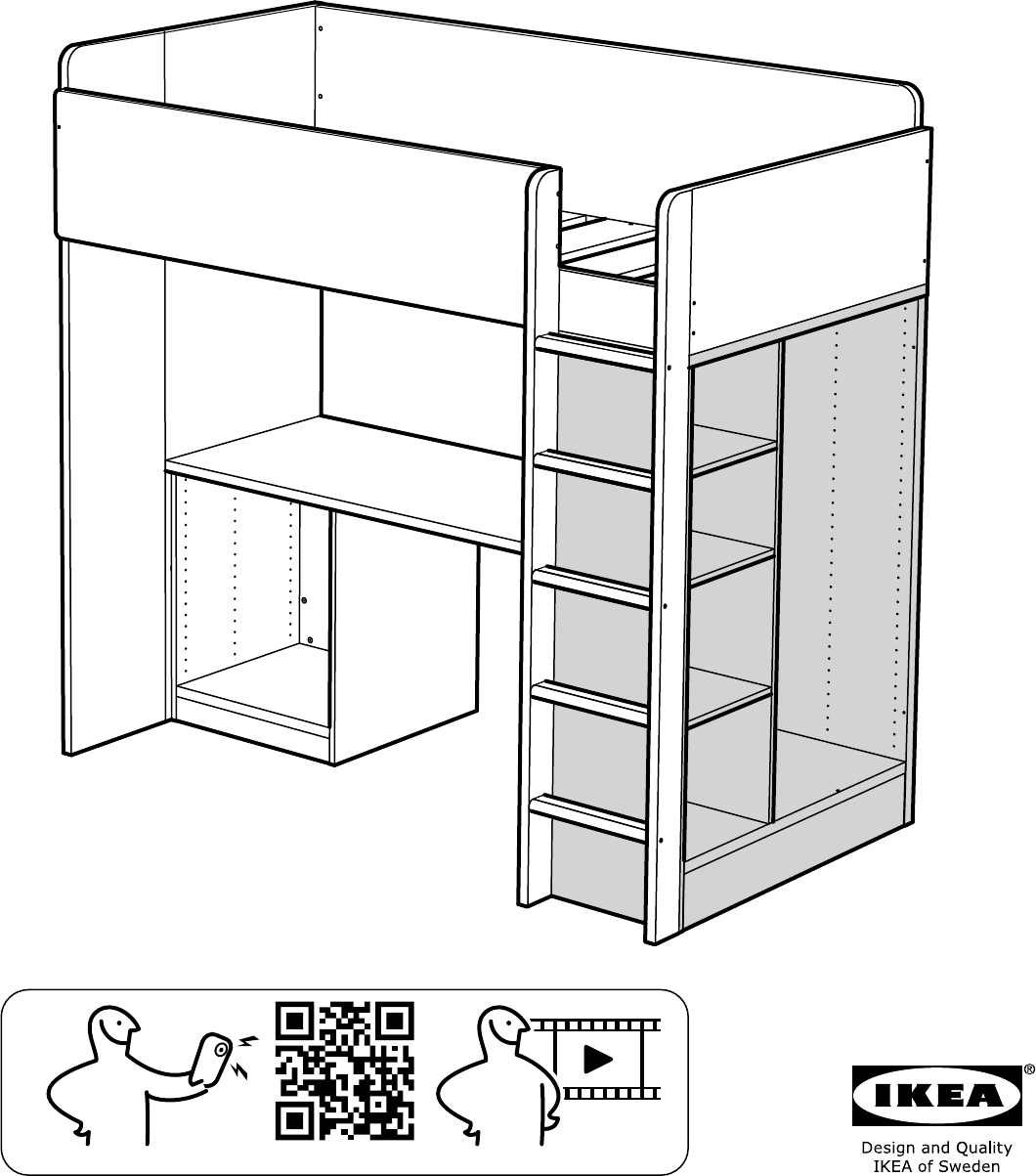 Erge, ernstige Oceaan hoofdkussen Handleiding Ikea STUVA Hoogslapercombi (pagina 1 van 20) (Alle talen)