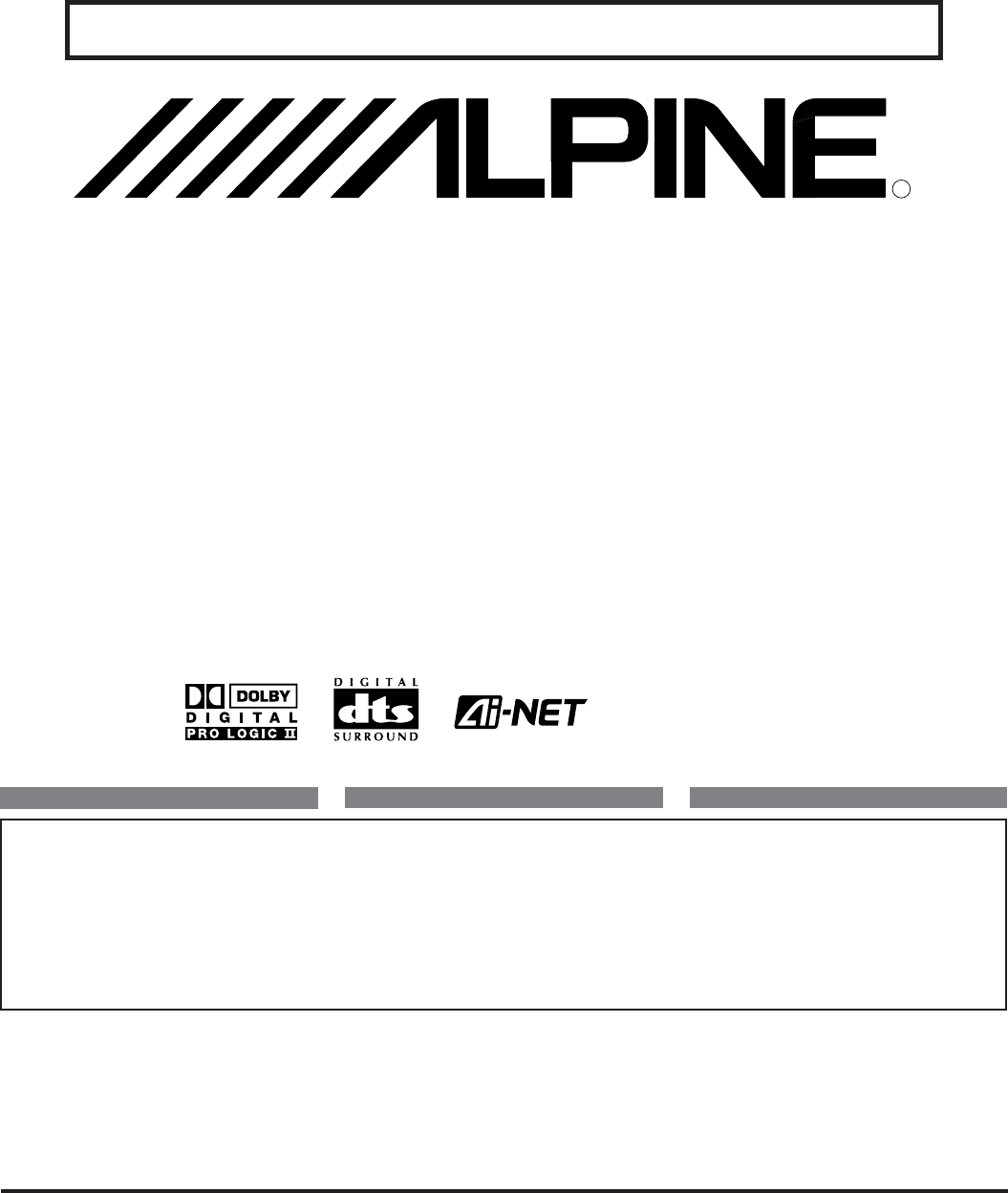 Handleiding Alpine MRA-F355 (pagina 1 van 16) (English, Français, Espanol)